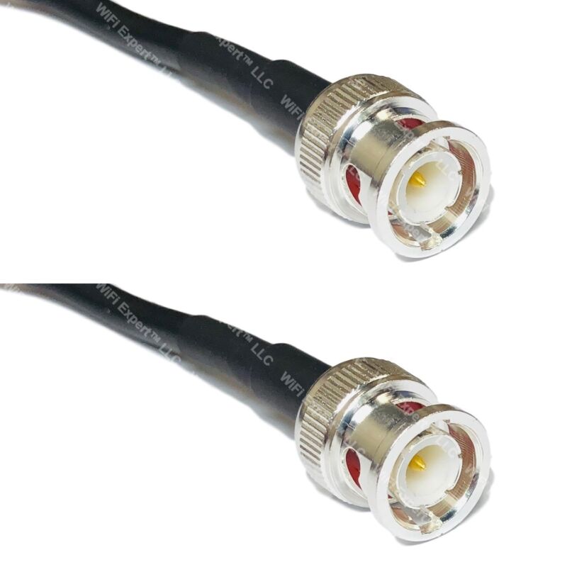 RG58 Silver BNC MALE to BNC MALE Coax RF Cable USA Lot