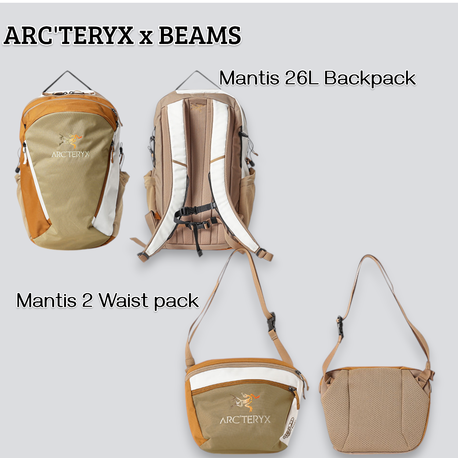ARC'TERYX x BEAMS Nagomi Mantis 2 Waist Pack / Mantis 26L ARC'TERYX x BEAMS Nagomi Mantis 2 Waist Pack / Mantis 26L