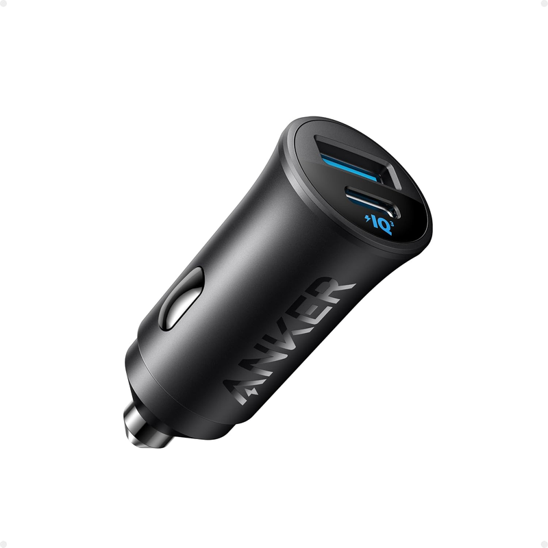USB-C Car Charger, 30W 2-Port Type-C Car Adapter, iPhone Car Charger with Power