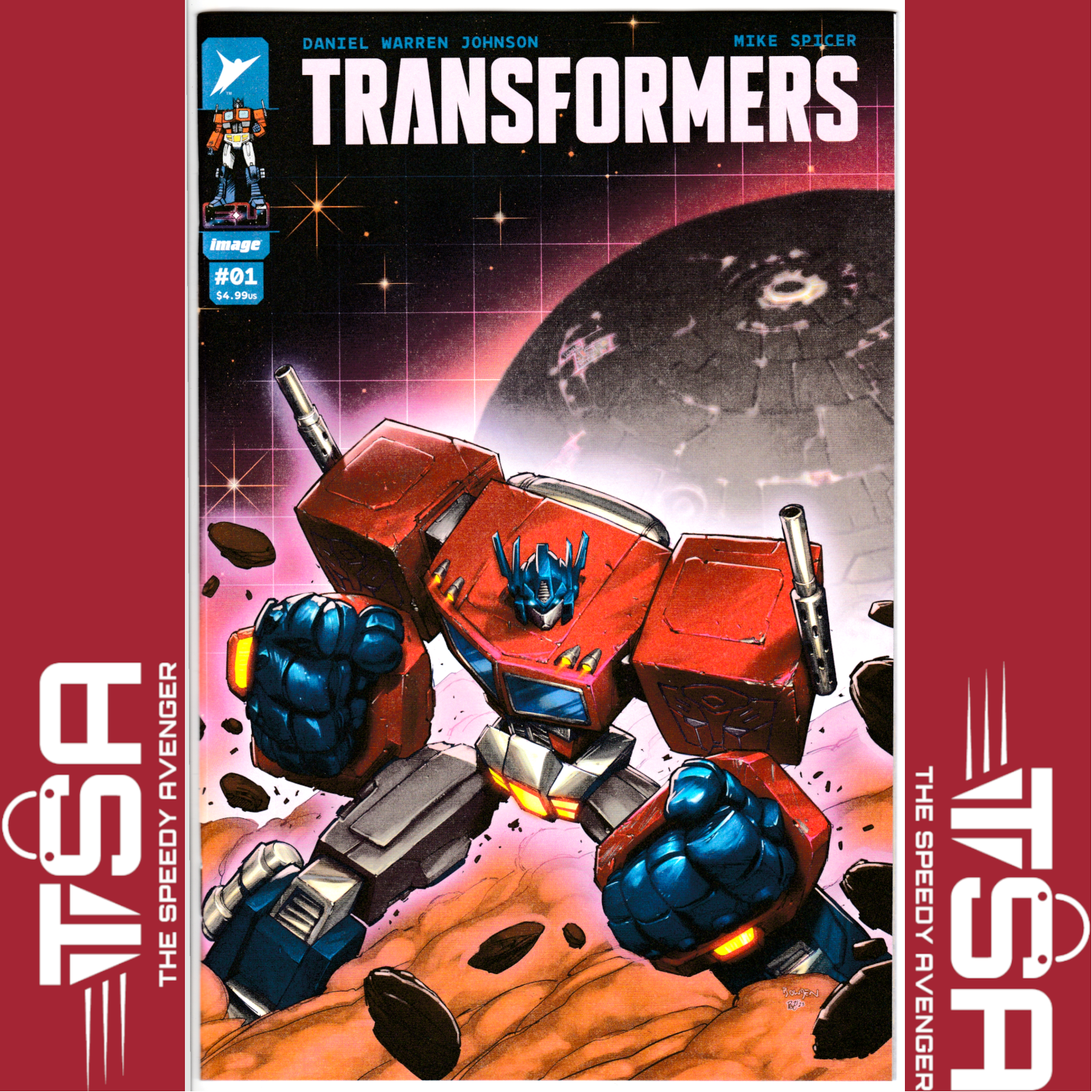 TRANSFORMERS #1 (Image/Skybound) Mike Bowden NYCC Exclusive Variant Ltd 500 2023