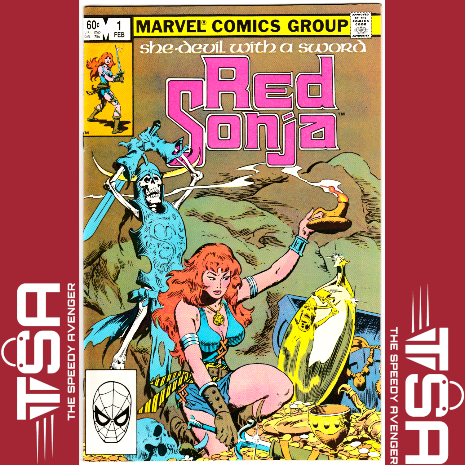 RED SONJA #1 (Vol 2 1983) Marvel Comics Thomas Marx Colon DeZuniga Direct Cover