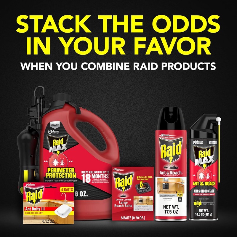 Raid® Ant & Roach Killer 26, Fragrance-Free Bug Spray, 17.5 fl. oz. 2 count. New