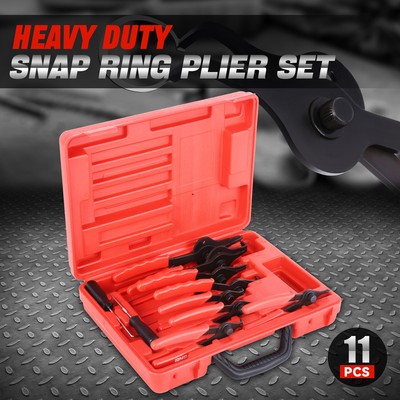[11шт] 6,5 Комплект плоскогубцев для снятия внутреннего и внешнего стопорного кольца для тяжелых условий эксплуатации