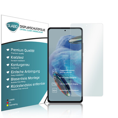 Slabo Displayschutzfolie für Xiaomi Redmi Note 12 Pro 5G (4er Set) Crystal Clear