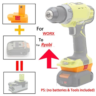 NEW Adapter For WORX 6-pin 20V MAX Li-Ion Battery To For Ryobi 18V Power Tools