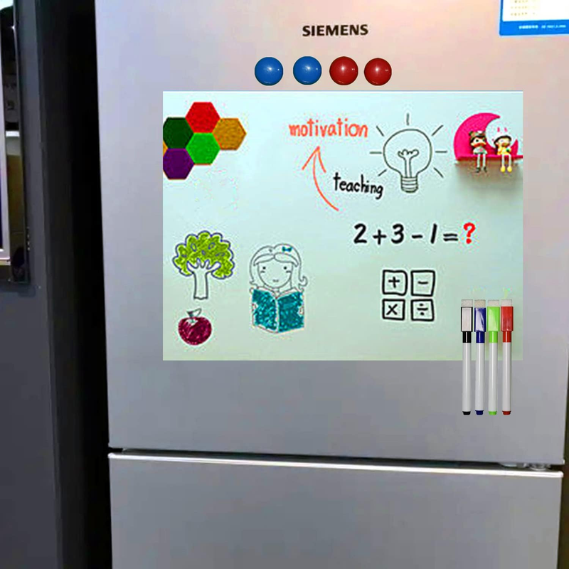 Dry Erase Board Fridge Whiteboards 12 X 8 Inch Notice Boards Markers for Home Ki