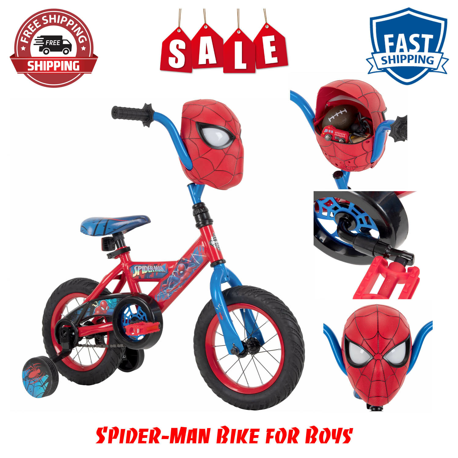 huffy spiderman bike 16 inch
