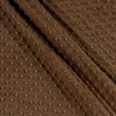 Minky Dimple Dot Soft Fabric (Brown, 1 Yard)