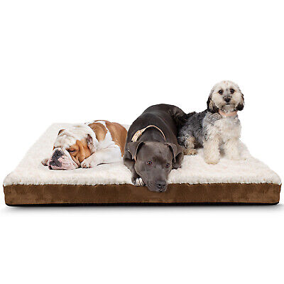 Orthopedic Dog Bed Pet Lounger Deluxe Cushion for Crate Foam Soft - Large