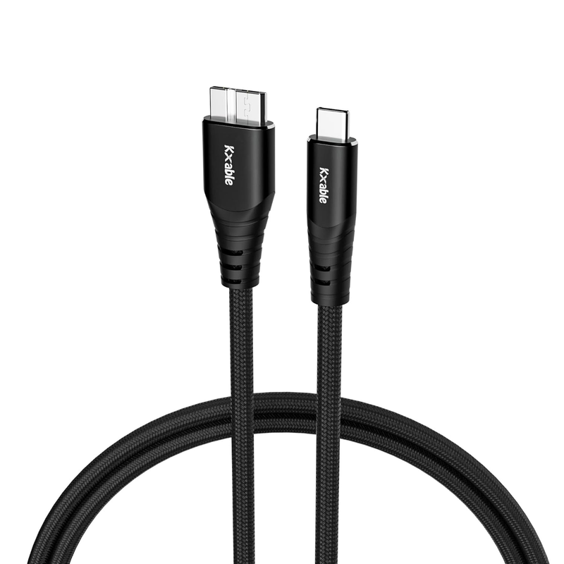USB-C Hard Drive Cord 10FT, USB C to Micro B 3.0 Cable, Compatible with Western