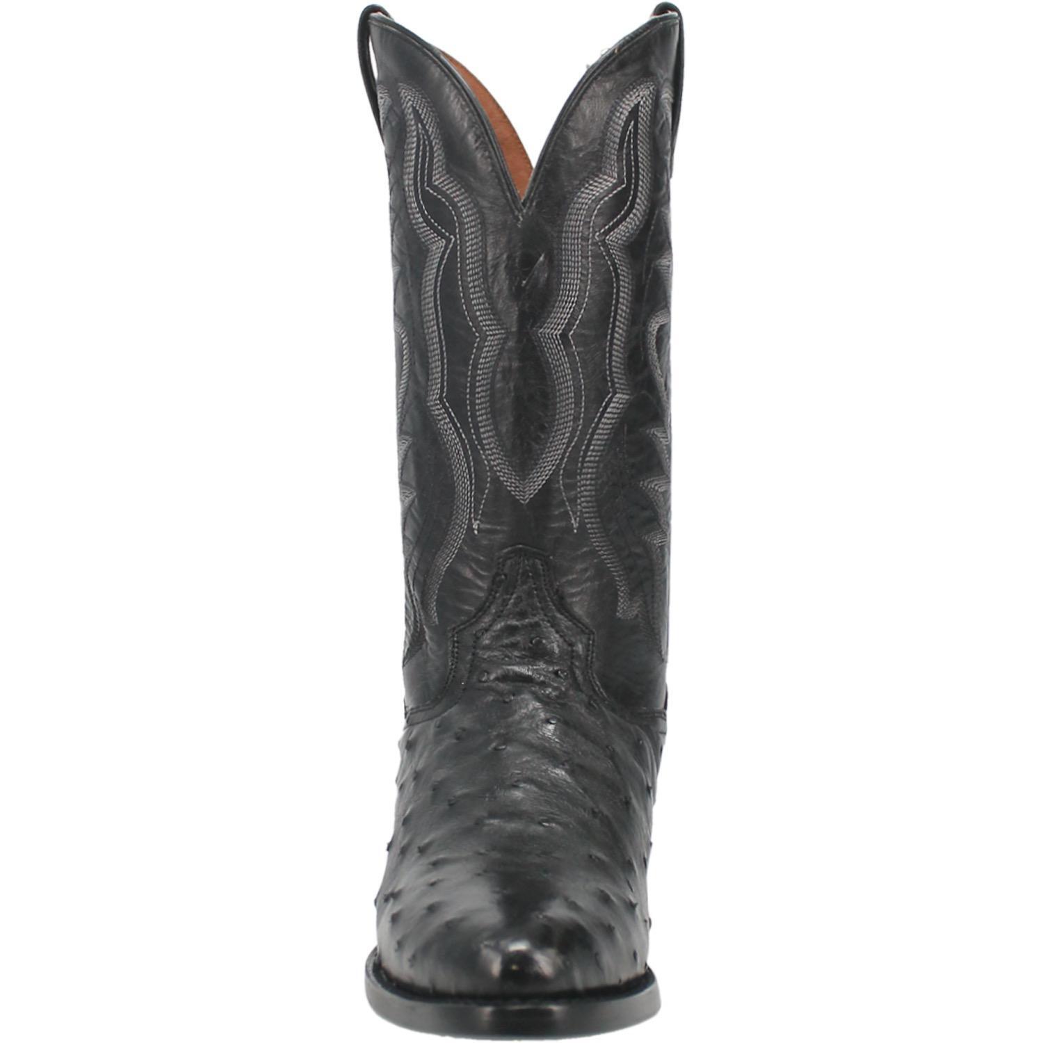 Pre-owned Dan Post Tempe Full Quill Ostrich Boots Dp2321 - All Sizes - In Black