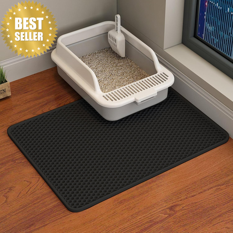 Cat Litter Mat Cat Litter Trapping Mat, Honeycomb Double Layer Design, Urine and