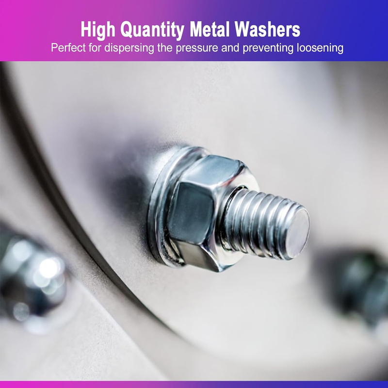 Washers for Screws, 750PCS Stainless Steel Washers, Metal Flat Washers, 9 Sizes