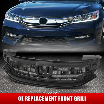 Для 4-дверного седана Honda Accord 16-17 годов выпуска в стиле OE Передняя верхняя решетка радиатора с прорезью для значка