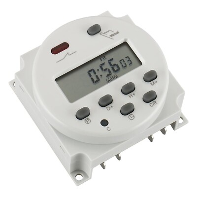 Baomain CN101A DC 12V 16A Amps Digital LCD Power Programmable Timer Time Rela...
