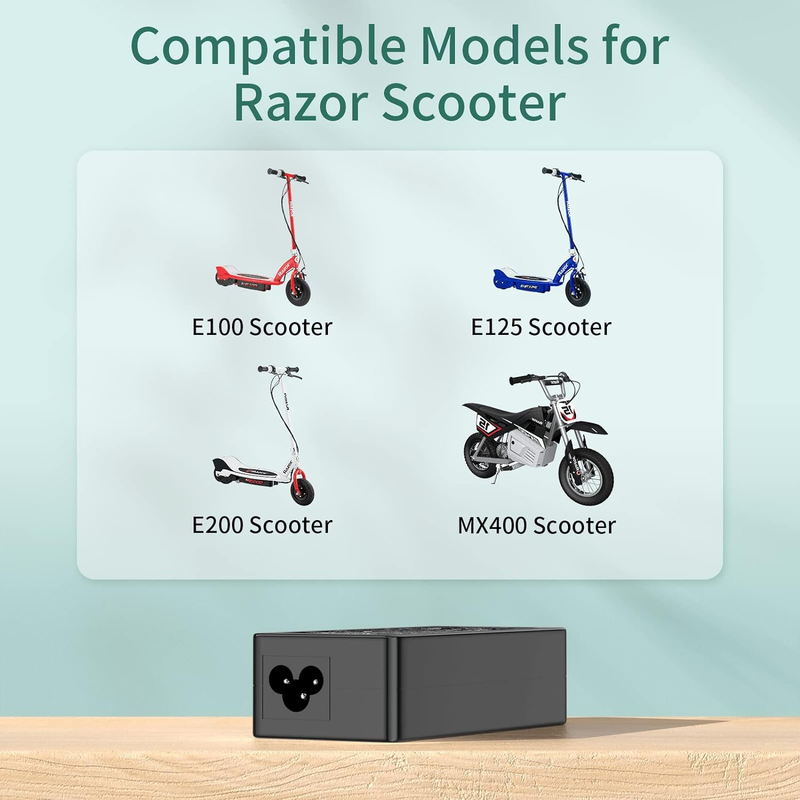 24V 1.5A Scooter Battery Charger for Razor MX350 MX400 Dirt Rocket E100 E125 E15