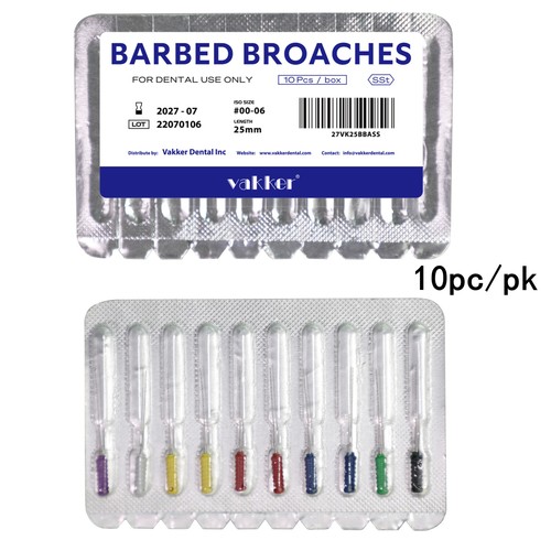 Dental Nerve Barbed Broaches Root Canal Endodontic Files 21/25mm