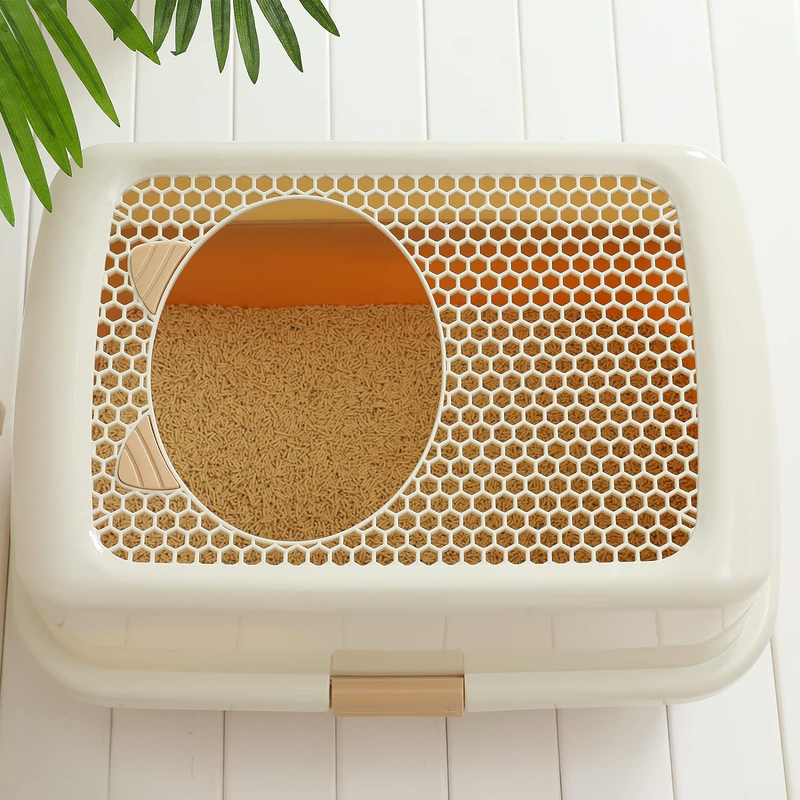 With Lid,kitten Litter Box,cat Box (coffee)