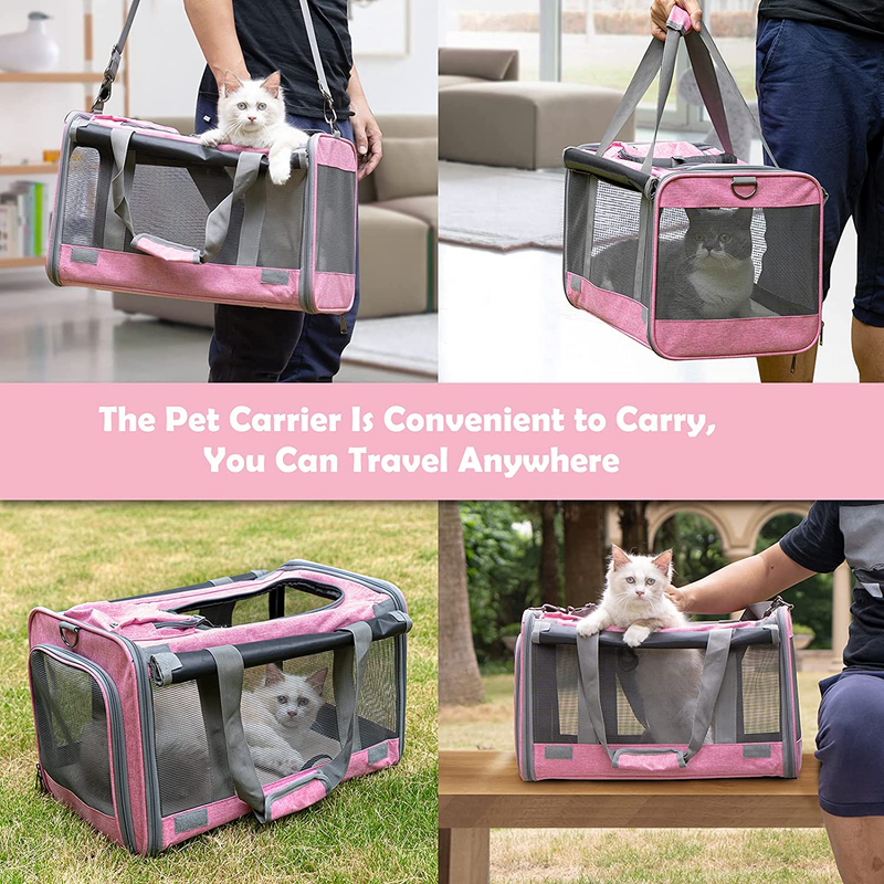 Pet Carrier for Large and Medium Cats, Soft-Sided Pet Carrier for Big Medium Cat