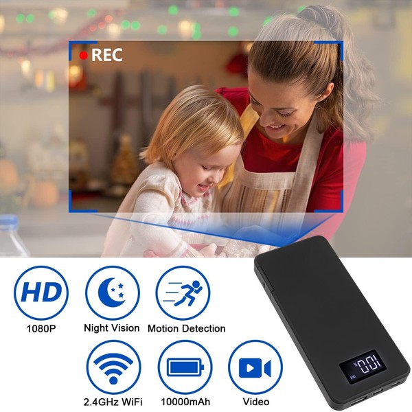 Spy Camera Wi Fi Hidden Cam 10000Mah1080P Wireless Video Nanny Night Vision Cam - Image 4
