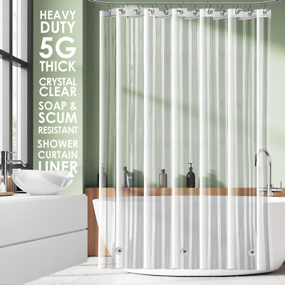 Heavy Duty Shower Curtain Liners, 100% Waterproof Durable Shower Curtains Liners