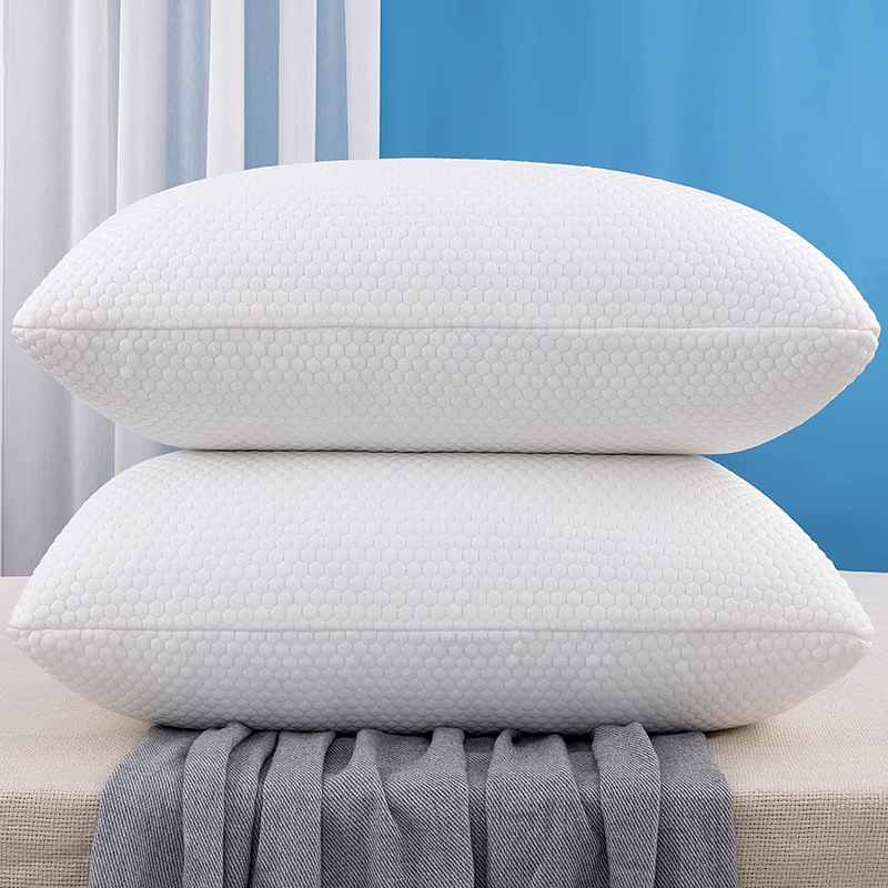 2 Pack, Shredded Memory Foam Bed Firm Pillows For Sleeping S