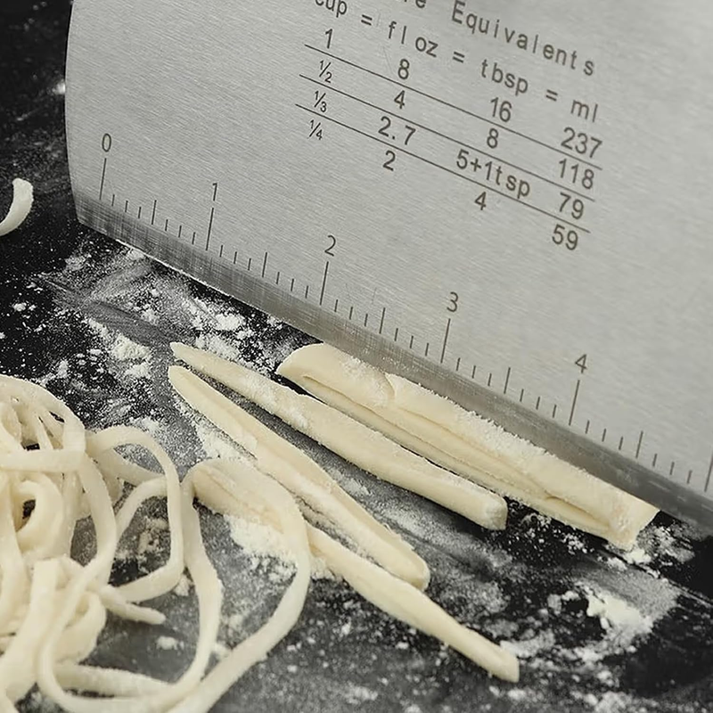 Dough Scraper Pastry Scraper Bench Scraper with Plastic Flexible Bowl Scraper Mu