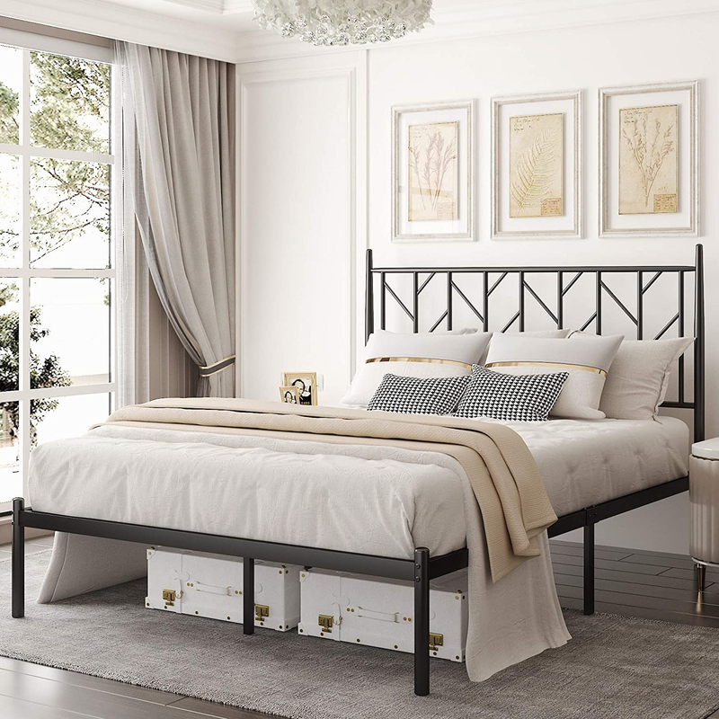 With Vintage Headboard 14 Inches Metal Mattress