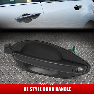 Для 03-08 Tiburon Загрунтованная черная Наружная ручка задней левой двери со стороны водителя с замочной скважиной