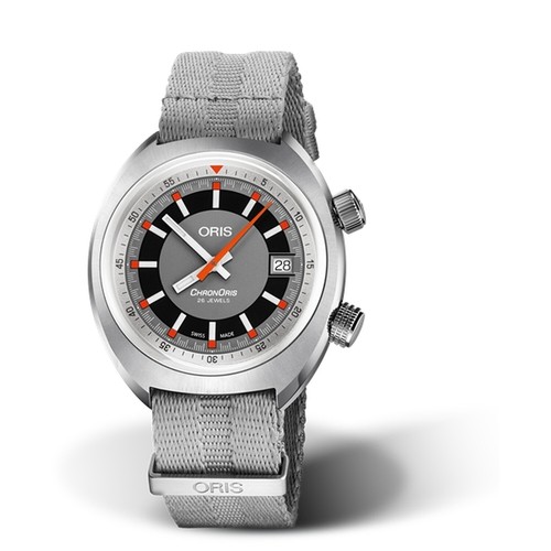 Pre-owned Oris 01 733 7737 4053-07 5 19 23 Men's Chron Date Grey Dial Automatic Watch