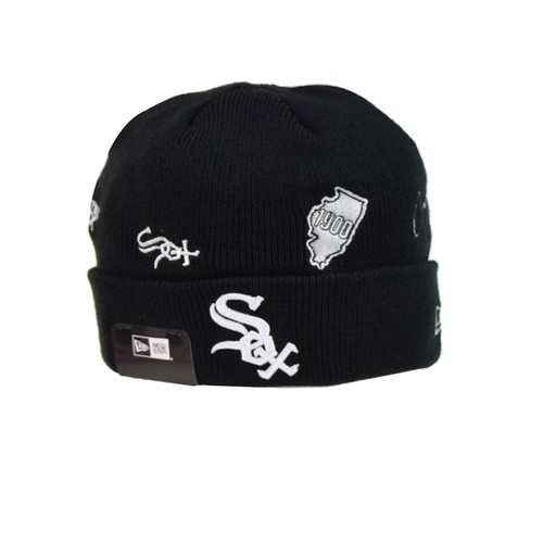 

Мужская шапка New Era Chicago White Sox Knit Identity черно-белая, Black-white