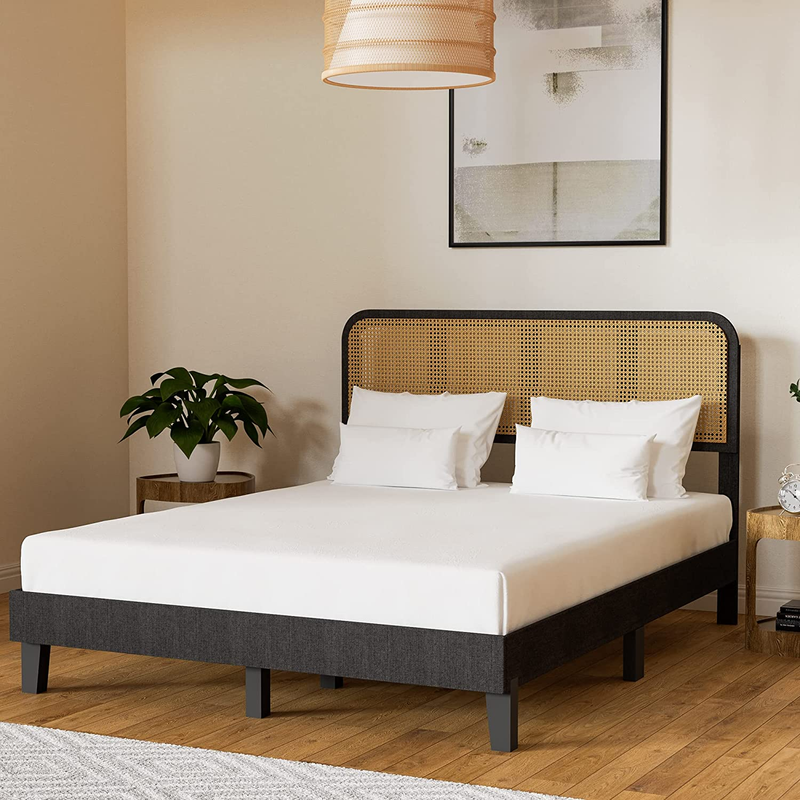 With Adjustable Headboard And Wood Slat Support
