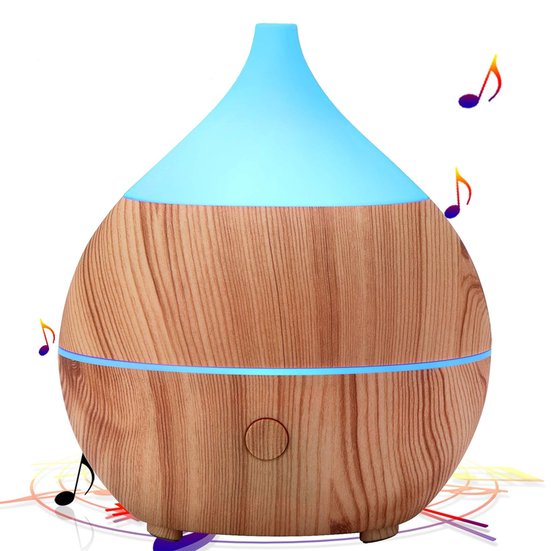 200Ml Essential Oil Diffuser, Humidifer with Bluetooth Speaker, 7 Color Soothing