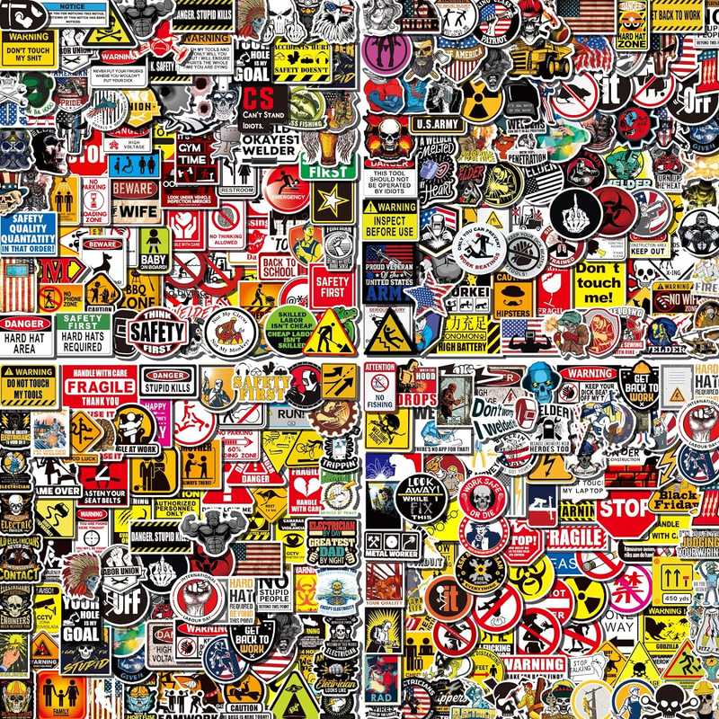 Arme 400 Pcs Hard Hat Stickers, Welding Stickers for Men&Adults Helmet, 100%
