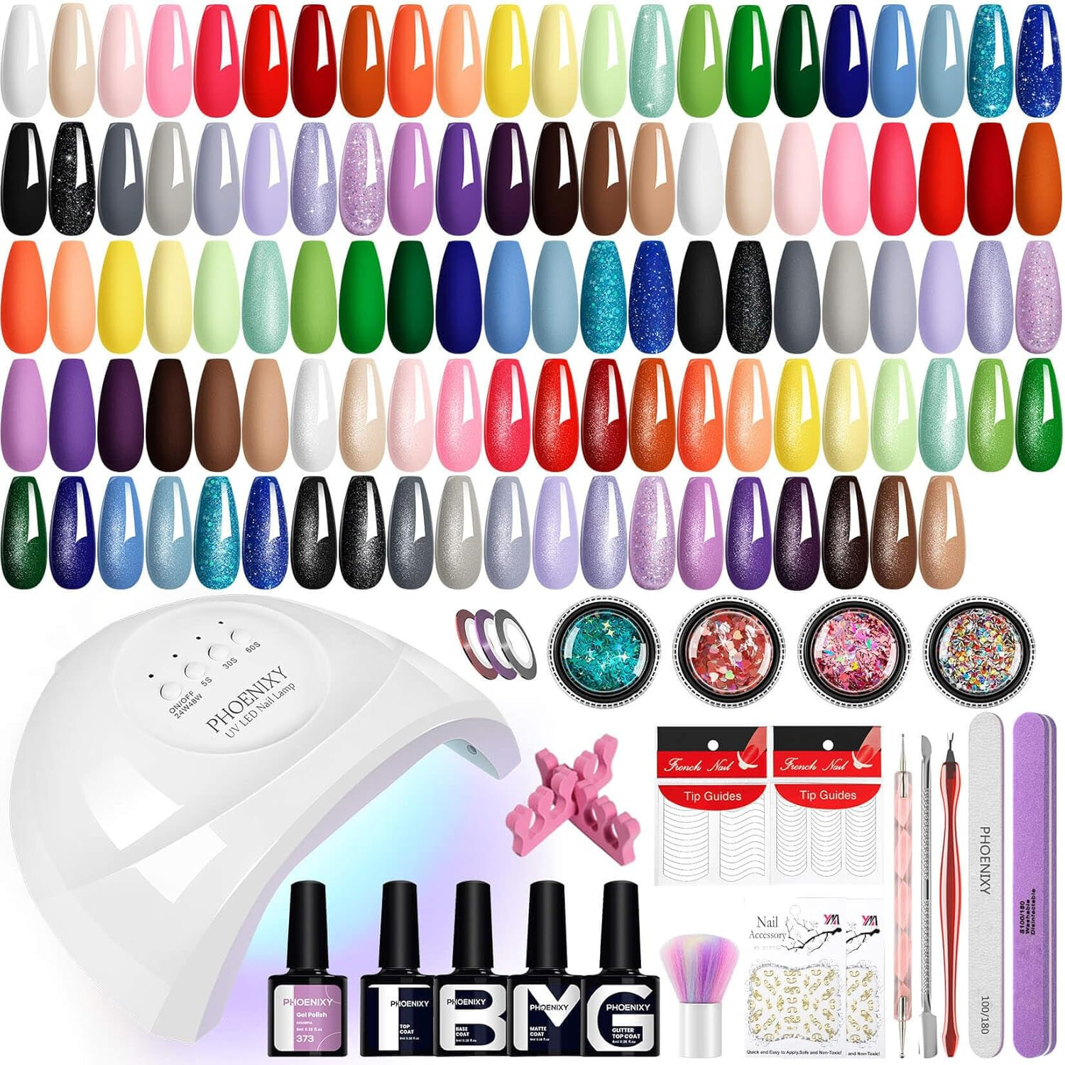JODSONE Gel Nail Polish Kit with U V Light 32 Colors classic
