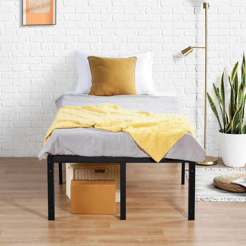 14 Inch Metal Platform Bed With Headboard Bed Frame With Uph