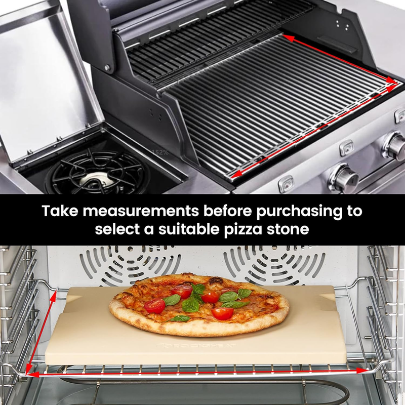 Pizza Stone Made of Cordierite for Pizza & Bread Baking Grilling. Perfect for Ov