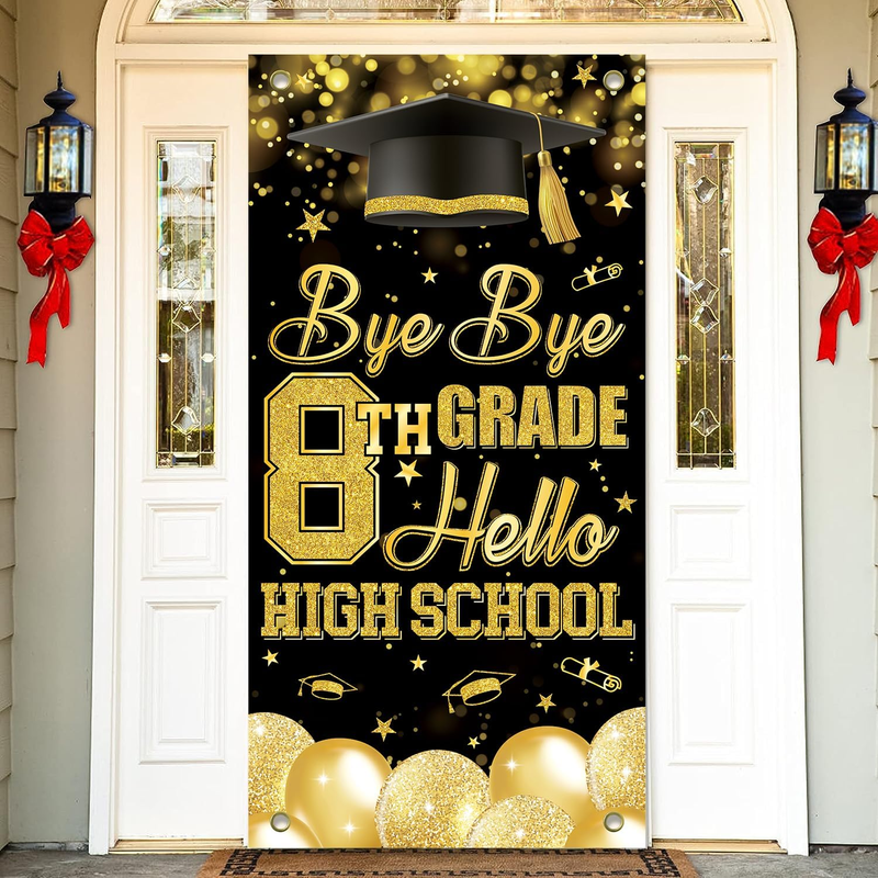 8TH Grade Graduation Decorations 2026, 8TH Grade Graduation Door Cover, Bye Bye