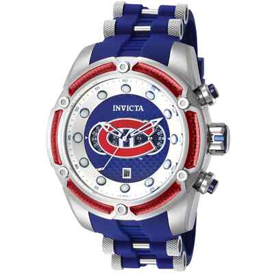 Invicta Men's Watch Bolt NHL Montreal Canadiens Chrono 52MM Case Blue/Red/Silver