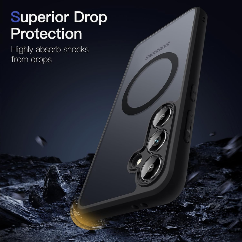 Magnetic Case for Samsung Galaxy S24 FE, Compatible with MagSafe, Translucent Ma