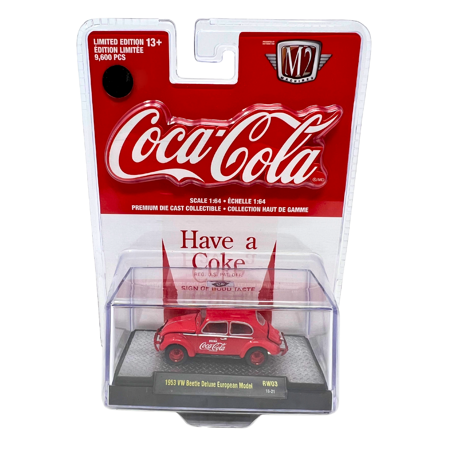 M2マシーン 1953 フォルクスワーゲン・デラックス (チェイスカー) M2 Machines Coca-Cola CHASE 1953 VW Beetle Deluxe European