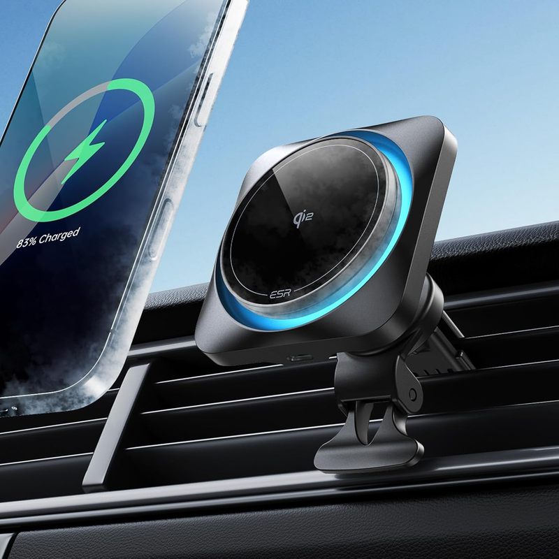 for Qi2 15W MagSafe Car Mount Charger CryoBoost, Phone Cooling Qi2-Certified Mag