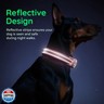 Airtag Dog Collar, Reflective Ultra-Durable Nylon Padded with QR Code Buckle and IP68 Waterproof Air Tag Holder Compatible for Apple AirTag, Comfortable for Small Medium Large Dogs(Pink,L)
