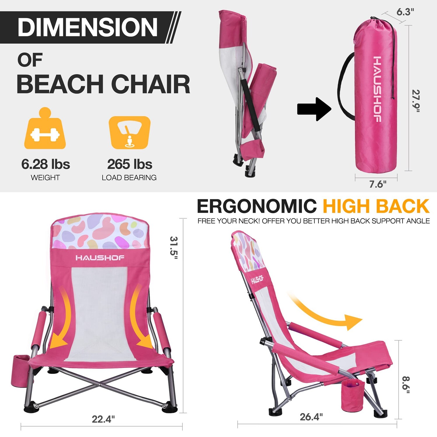 Mesh Back Chair Low Seat Camping Chair New