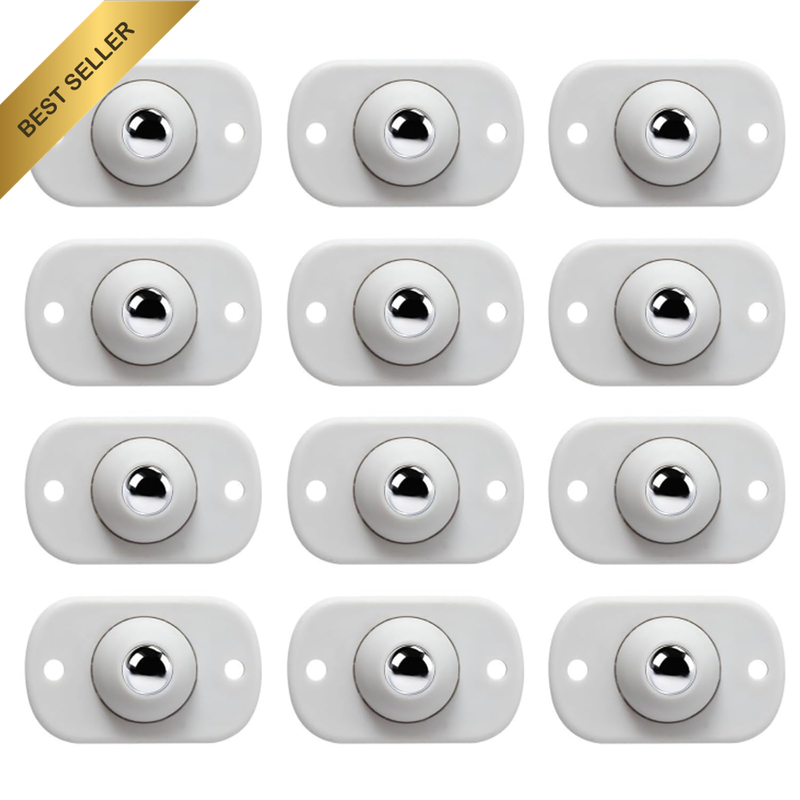 12PCS Caster Wheels, Self Adhesive Appliance Sliders, Furniture Mover Castors wi