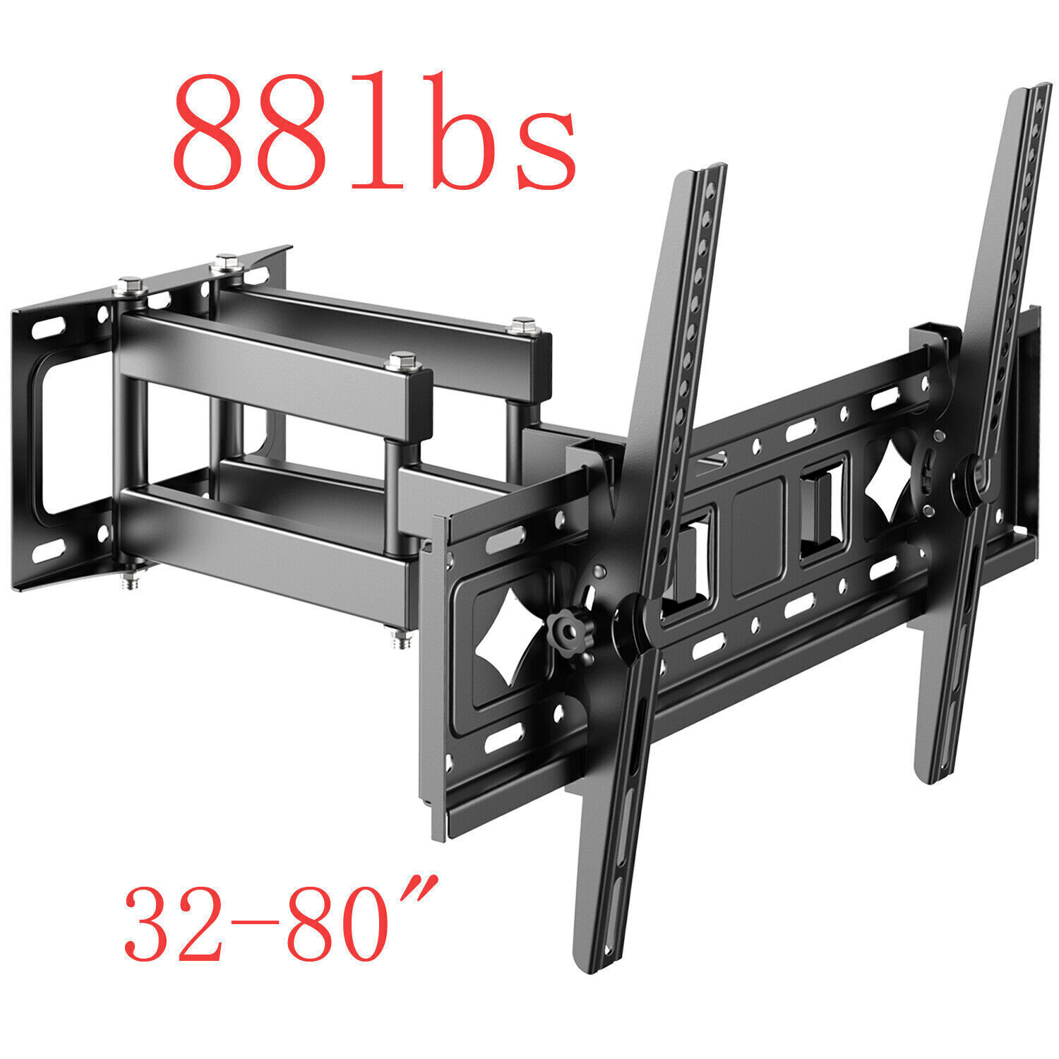 Swivel Full Motion TV Wall Mount Bracket Tilt 32 36 42 46 50 55 65 70 75 80 inch