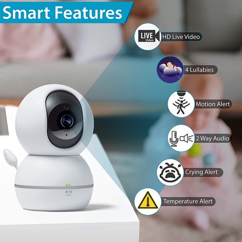 Geeni 1080p WiFi Security Camera Pet & Baby Monitor with Alexa Google Voice Cont