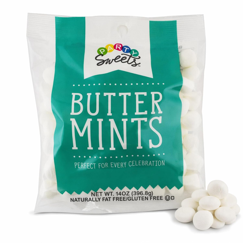 Party Sweets White Buttermints, 14 Ounce, Appx. 100 Pieces from Hospitality Mint