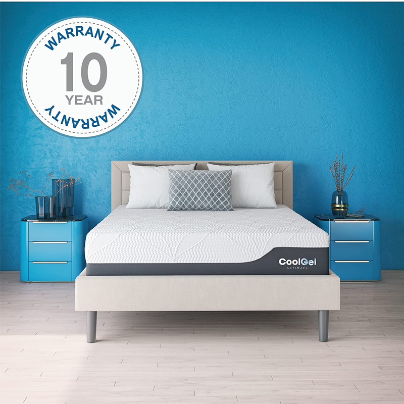 Classic Brands  Chill Memory Foam 14-Inch Mattress with 2 Pillows |Certipur-Us C