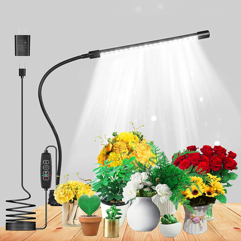 Grow Lights For Indoor Plants Growing 6500K White LED Grow Lamp 9 Dimmable Setti